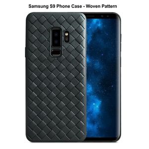Samsung S9 Phone Case Cover Woven Pattern - Black